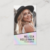 Professional Holographic Photo Logo Vertical Visitenkarte (Vorderseite)