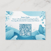 Professional Home Cleaning Services Logo QR Code Visitenkarte (Rückseite)