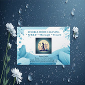 Professional Home Cleaning Services Logo QR Code Visitenkarte