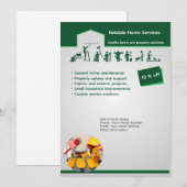 Professional Home Maintenance Flyer Template Einladung (Vorne/Hinten)