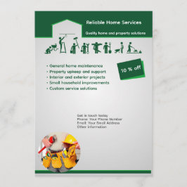 Professional Home Maintenance Flyer Template Einladung