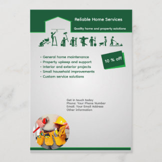 Professional Home Maintenance Flyer Template Einladung