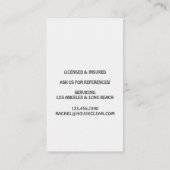 Professional House Cleaning Service Housekeeping Visitenkarte