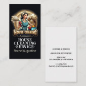 Professional House Cleaning Service Housekeeping Visitenkarte (Vorne/Hinten)