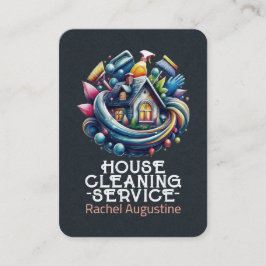 Professional House Cleaning Service Housekeeping Visitenkarte