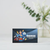 Professional House Cleaning Service Housekeeping Visitenkarte (Stehend Vorderseite)
