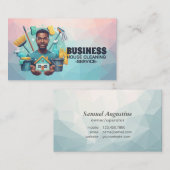 Professional House Cleaning Service Housekeeping Visitenkarte (Vorne/Hinten)