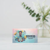 Professional House Cleaning Service Housekeeping Visitenkarte (Stehend Vorderseite)