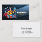 Professional House Cleaning Service Housekeeping Visitenkarte (Vorne/Hinten)