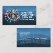 Professional House Cleaning Service Housekeeping Visitenkarte (Vorne/Hinten)