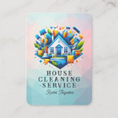 Professional House Cleaning Service Housekeeping Visitenkarte (Vorderseite)