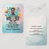 Professional House Cleaning Service Housekeeping Visitenkarte (Vorne/Hinten)