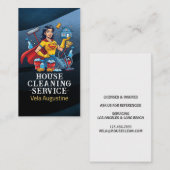 Professional House Cleaning Service Housekeeping Visitenkarte (Vorne/Hinten)