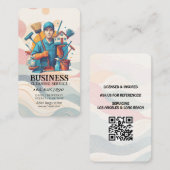 Professional House Cleaning Service Housekeeping Visitenkarte (Vorne/Hinten)