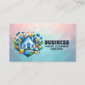 Professional House Cleaning Service Housekeeping Visitenkarte (Vorderseite)