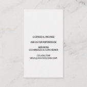 Professional House Cleaning Service Housekeeping Visitenkarte (Rückseite)