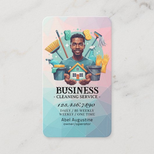 Professional House Cleaning Service Housekeeping Visitenkarte (Vorderseite)