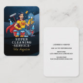 Professional House Cleaning Service Housekeeping Visitenkarte (Vorne/Hinten)