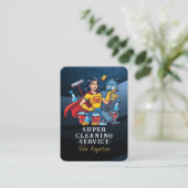 Professional House Cleaning Service Housekeeping Visitenkarte (Stehend Vorderseite)