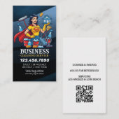 Professional House Cleaning Service Housekeeping Visitenkarte (Vorne/Hinten)