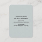 Professional House Cleaning Service Housekeeping Visitenkarte (Rückseite)