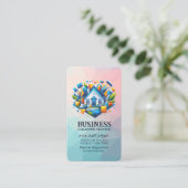 Professional House Cleaning Service Housekeeping Visitenkarte (Stehend Vorderseite)