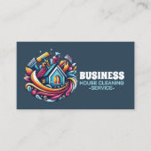 Professional House Cleaning Service Housekeeping Visitenkarte (Vorderseite)