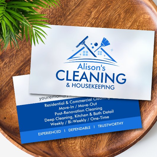 Professional House Cleaning Services Business Card Visitenkarte