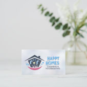 Professional House Cleaning Services Business Card Visitenkarte (Stehend Vorderseite)