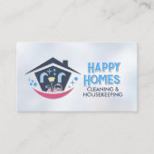Professional House Cleaning Services Business Card Visitenkarte (Vorderseite)