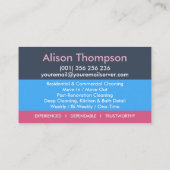 Professional House Cleaning Services Business Card Visitenkarte (Rückseite)