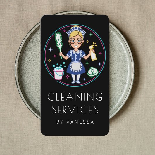 Professional House Cleaning Services Housekeeping Visitenkarte