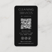 Professional House Cleaning Services Housekeeping Visitenkarte (Rückseite)