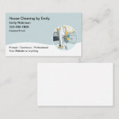Professional House Cleaning Services Modern Visitenkarte (Vorne/Hinten)