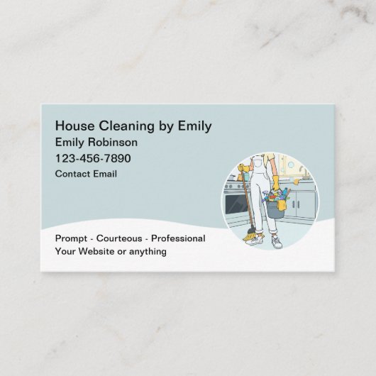 Professional House Cleaning Services Modern Visitenkarte (Vorderseite)