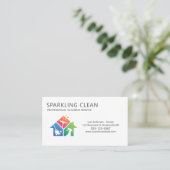 Professional House Cleaning Supplies Clean Service Visitenkarte (Stehend Vorderseite)