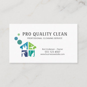 Professional House Cleaning Supply Cleaner Service Visitenkarte