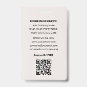 Professional ID Photo Logo Employee Off-White Ausweis (Rückseite)