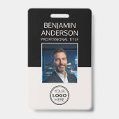 Professional ID Photo Logo Employee Off-White Ausweis (Vorderseite)