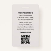 Professional ID Photo Logo Employee Off-White Ausweis (Rückseite)