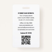 Professional ID Photo Logo Employee Staff Navy Ausweis (Rückseite)