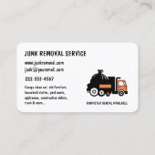 Professional Junk Hauling Trash Removal  Visitenkarte (Rückseite)