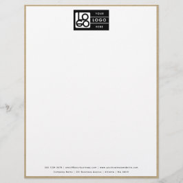 Professional Kraft Border Business Logo Letterhead Briefbogen