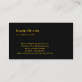Professional Law & Justice Business Card Visitenkarte (Rückseite)