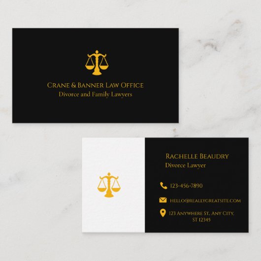Professional Law & Justice Business Card  Visitenkarte (Vorne/Hinten)