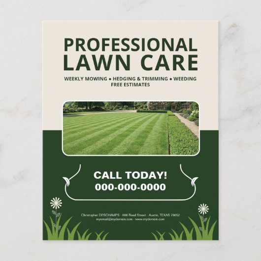 Professional Lawn Care Flyer (Vorne)