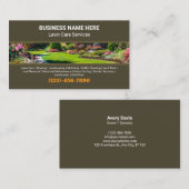 Professional Lawn Care Landscaping Garden Services Visitenkarte (Vorne/Hinten)