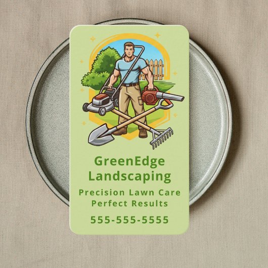 Professional Lawn Care Landscaping Groundskeeping Visitenkarte