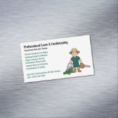 Professional Lawn Care Landscaping Service Magnetische Visitenkarte (Beispiel)