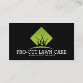 Professional Lawn Maintenance Grass Logo Black Visitenkarte (Vorderseite)